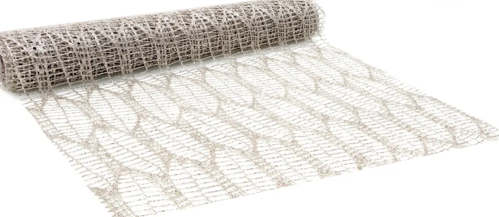 Best Vivant Tischläufer Glister silber 300 x 28 cm Tischwäsche