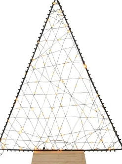 Outlet Weihnachtsbaum schwarz mit 80 LEDs warmweiß 19 x 3 x 38 cm Alternative Weihnachtsbäume