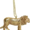 New Weihnachtsbaumschmuck Safaridier Löwe gold 9 x 3 x 10 cm Weihnachtskugeln & -Anhänger