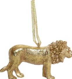 New Weihnachtsbaumschmuck Safaridier Löwe gold 9 x 3 x 10 cm Weihnachtskugeln & -Anhänger