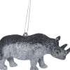 Best Weihnachtsbaumschmuck Safaridier Nashorn silber 10 x 3 x 15 cm Weihnachtskugeln & -Anhänger