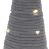 New Weihnachtsdeko Baum Cosy grau mit 20 LEDs warmweiß D 11 H 38 cm Weihnachtsfiguren & -Objekte