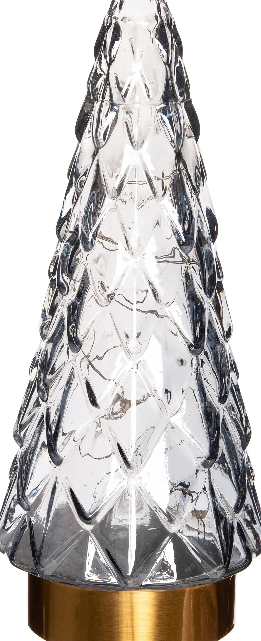 Best Weihnachtsdeko Baum grau / gold beleuchtet mit 10 LEDs D 10,5 H 24,5 cm Weihnachtsfiguren & -Objekte