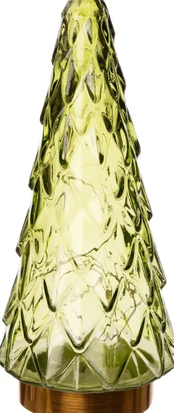 Discount Weihnachtsdeko Baum grün mit 10 LEDs warmweiß D 10,5 H 24,5 cm Weihnachtsfiguren & -Objekte