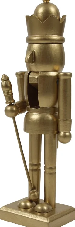 Best Weihnachtsdeko Nussknacker gold 8,5 x 6,5 x 25,5 cm Weihnachtsfiguren & -Objekte