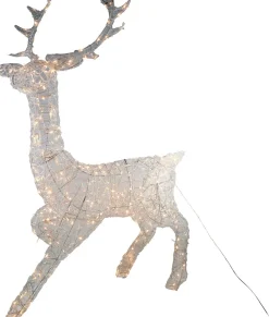 Weihnachtsdeko Rentier beleuchtet 300 LEDs warmweiß H 140 cm Weihnachtsfiguren (Außen)