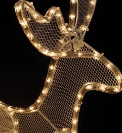 Discount Weihnachtsdeko Rentiere mit Schlitten 756 LEDs warmweiß 200 x 55 x 62 cm Weihnachtsfiguren (Außen)