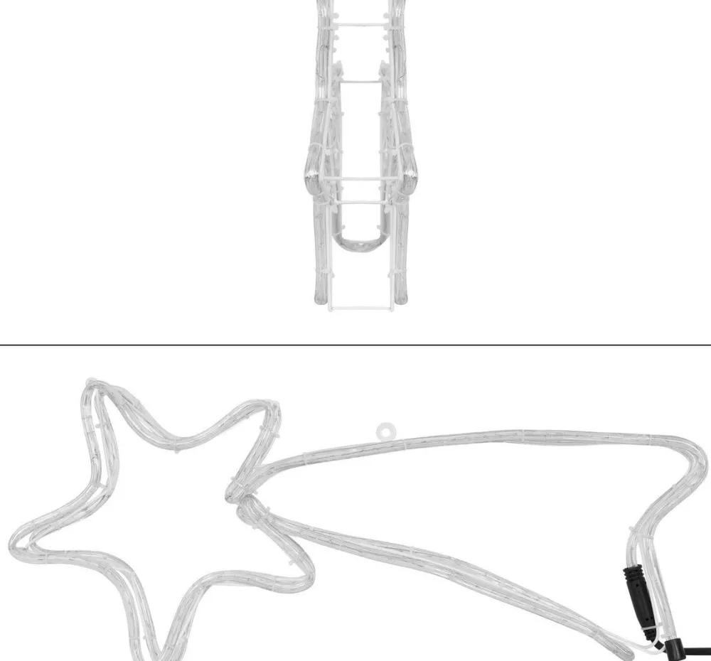 Best Weihnachtsdeko Stern mit 144 LEDs warmweiß 63 x 8 x 28 cm Weihnachtsfiguren (Außen)