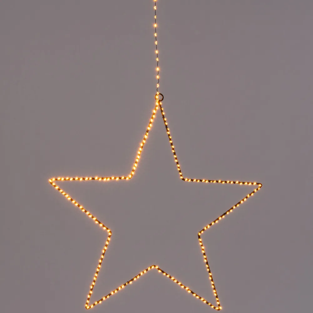 Discount Weihnachtsdeko Stern schwarz mit 200 LEDs warmweiß D 37 cm Weihnachtsdeko Zum Aufhängen|Weihnachtssterne