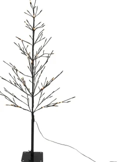 Clearance Weihnachtsfigur Baum schwarz mit Beleuchtung D 40 H 120 cm Weihnachtsfiguren (Außen)