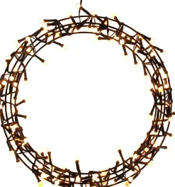 Hot Weihnachtskranz Kugeln mit 120 Lampen warmweiß D 35 H 4 cm Weihnachtskränze