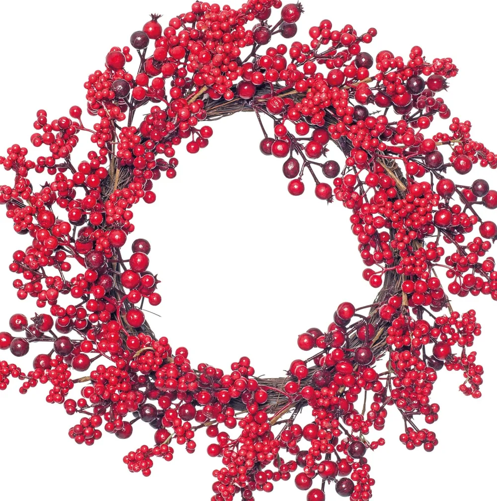 Discount Weihnachtskranz mit Beeren D 25/45 cm Weihnachtskränze