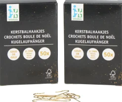 Best Weihnachtskugel-Aufhänger gold 2 x 50 St. Weihnachtskugeln & -Anhänger