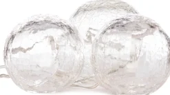 Sale Weihnachtsleuchte Craquelé-Kugeln mit LED-Beleuchtung warmweiß 3 St. Weihnachtsleuchten