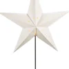 Outlet Weihnachtsstern beleuchtet weiß mit 10 LEDs warmweiß D 45 cm Weihnachtssterne