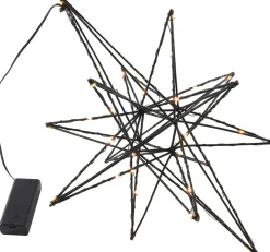 Online Weihnachtsstern beleuchtet schwarz mit 40 LEDs warmweiß D 36 cm Weihnachtssterne