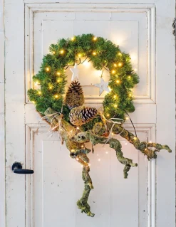 Winterberg Weihnachts- / Adventskranz künstlich mit LED-Beleuchtung D 50 cm Weihnachtskränze