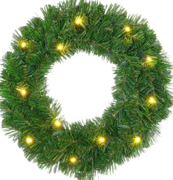 New Winterberg Weihnachts- / Adventskranz künstlich mit LED-Beleuchtung D 35 cm Weihnachtskränze