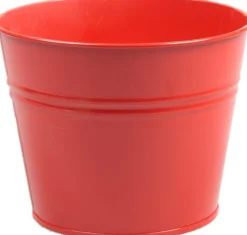 Sale Zinc Collection Blumentopf Sanvi rot D 23 H 18 cm Blumentöpfe|Blumentöpfe & Pflanzgefäße