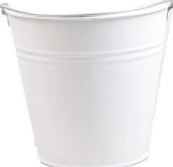 Best Zinc Collection Zinkeimer Janne weiß 24,5 x 24,5 x 23 cm Blumentöpfe & Pflanzgefäße